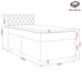 Pat boxspring cu saltea cu headboard Roz 100 x 200 cm Catifea - WALTI WALTI