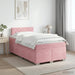 Pat boxspring cu saltea cu headboard Roz 120 x 200 cm Catifea - WALTI WALTI