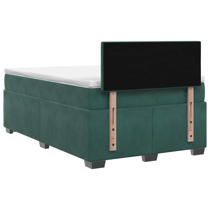 Pat boxspring cu saltea Verde închis 120 x 200 cm Catifea WALTI