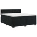 Pat boxspring cu saltea cu headboard Negru 160 x 200 cm Catifea - WALTI WALTI