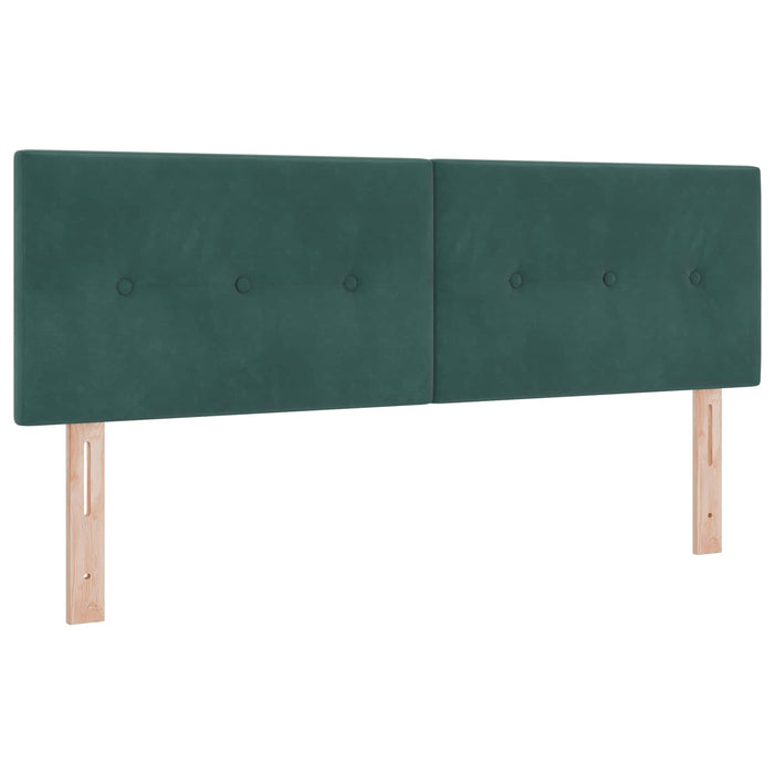 Pat boxspring cu saltea Verde închis 160 x 200 cm Catifea WALTI