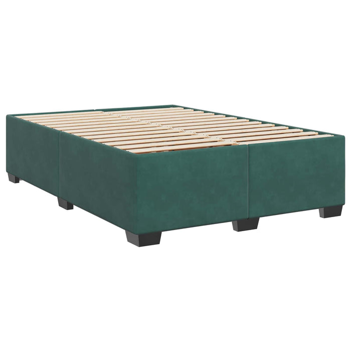 Pat boxspring cu saltea Verde închis 160 x 200 cm Catifea WALTI