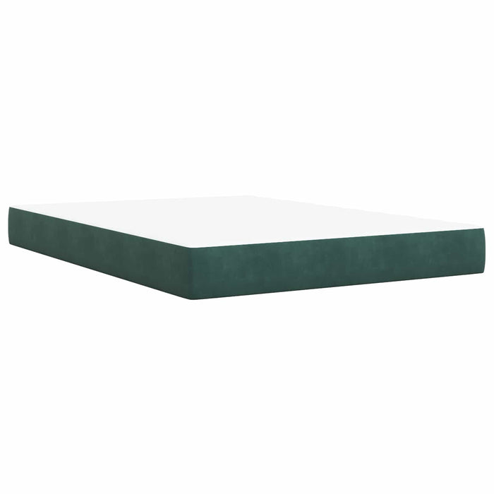Pat boxspring cu saltea Verde închis 160 x 200 cm Catifea WALTI