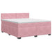 Pat boxspring cu saltea cu headboard Roz 160 x 200 cm Catifea - WALTI WALTI