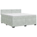 Pat boxspring cu saltea Gri deschis 180 x 200 cm Catifea - WALTI WALTI