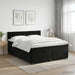 Pat boxspring cu saltea cu headboard Negru 160 x 200 cm Catifea - WALTI WALTI