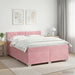 Pat boxspring cu saltea cu headboard Roz 140 x 200 cm Catifea - WALTI WALTI