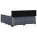 Pat boxspring cu saltea Gri închis 200 x 200 cm Catifea - WALTI WALTI