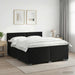 Pat boxspring cu saltea cu headboard Negru 200 x 200 cm Catifea - WALTI WALTI