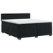 Pat boxspring cu saltea cu headboard Negru 200 x 200 cm Catifea - WALTI WALTI