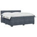 Pat boxspring cu saltea Gri închis 200 x 200 cm Catifea - WALTI WALTI