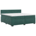 Pat boxspring cu saltea Verde închis 200 x 200 cm Catifea - WALTI WALTI