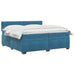 Pat boxspring cu saltea Albastru închis 200 x 200 cm Catifea - WALTI WALTI