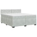 Pat boxspring cu saltea Gri deschis 200 x 200 cm Catifea - WALTI WALTI