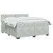 Pat boxspring cu saltea Gri deschis 200 x 200 cm Catifea - WALTI WALTI