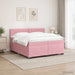 Pat boxspring cu saltea cu headboard Roz 200 x 200 cm Catifea - WALTI WALTI