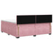 Pat boxspring cu saltea cu headboard Roz 200 x 200 cm Catifea - WALTI WALTI