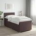 Pat boxspring cu saltea Maro închis 100 x 200 cm Țesătură - WALTI WALTI