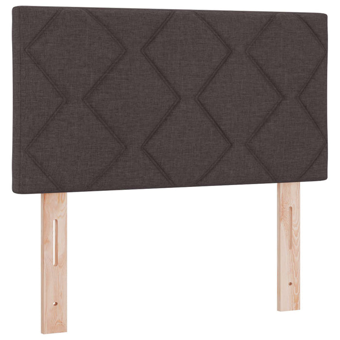 Pat boxspring cu saltea Maro închis 80 x 200 cm Țesătură WALTI