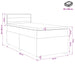 Pat boxspring cu saltea cu headboard Crem 90 x 190 cm Țesătură - WALTI WALTI