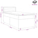 Pat boxspring cu saltea Gri deschis 90 x 200 cm Țesătură - WALTI WALTI