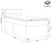 Pat boxspring cu saltea Gri închis 90 x 200 cm Țesătură - WALTI WALTI