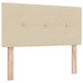 Pat boxspring cu saltea cu headboard Crem 90 x 200 cm Țesătură - WALTI WALTI
