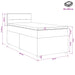 Pat boxspring cu saltea cu headboard Crem 90 x 200 cm Țesătură - WALTI WALTI