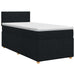 Pat boxspring cu saltea cu headboard Negru 90 x 200 cm Țesătură - WALTI WALTI