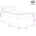 Pat boxspring cu saltea Gri închis 100 x 200 cm Țesătură - WALTI WALTI