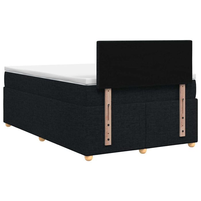Pat boxspring cu saltea Negru 120 x 200 cm Țesătură - WALTI WALTI