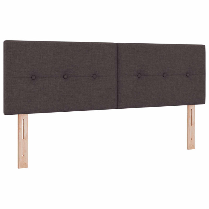 Pat boxspring cu saltea Maro închis 140 x 190 cm Țesătură WALTI