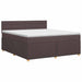 Pat boxspring cu saltea Maro închis 160 x 200 cm Țesătură - WALTI WALTI