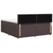 Pat boxspring cu saltea Maro închis 160 x 200 cm Țesătură - WALTI WALTI
