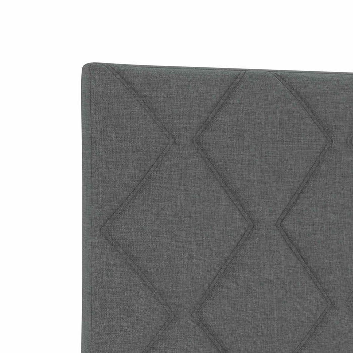 Pat boxspring cu saltea Gri închis 160 x 200 cm Țesătură WALTI