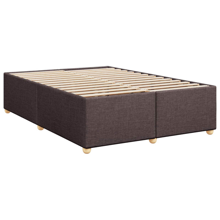 Pat boxspring cu saltea Maro închis 160 x 200 cm Țesătură WALTI