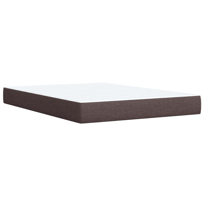 Pat boxspring cu saltea Maro închis 160 x 200 cm Țesătură WALTI
