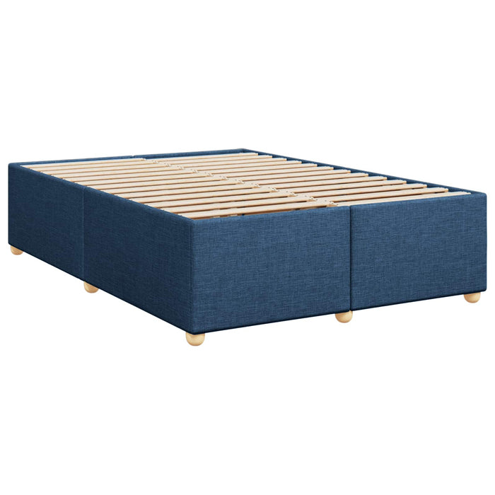 Pat boxspring cu saltea albastru 160 x 200 cm Țesătură WALTI