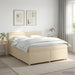 Pat boxspring cu saltea cu headboard Crem 160 x 200 cm Țesătură - WALTI WALTI
