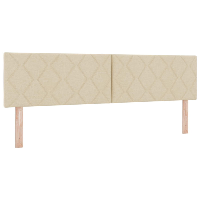 Pat boxspring cu saltea cu headboard Crem 180 x 200 cm Țesătură WALTI