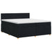 Pat boxspring cu saltea Negru 200 x 200 cm Țesătură - WALTI WALTI