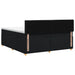Pat boxspring cu saltea Negru 200 x 200 cm Țesătură - WALTI WALTI