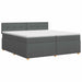 Pat boxspring cu saltea Gri închis 200 x 200 cm Țesătură - WALTI WALTI