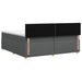 Pat boxspring cu saltea Gri închis 200 x 200 cm Țesătură - WALTI WALTI