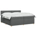 Pat boxspring cu saltea Gri închis 200 x 200 cm Țesătură - WALTI WALTI