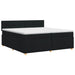 Pat boxspring cu saltea Negru 200 x 200 cm Țesătură - WALTI WALTI