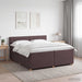 Pat boxspring cu saltea Maro închis 200 x 200 cm Țesătură - WALTI WALTI