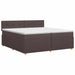 Pat boxspring cu saltea Maro închis 200 x 200 cm Țesătură - WALTI WALTI
