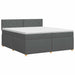 Pat boxspring cu saltea Gri închis 200 x 200 cm Țesătură - WALTI WALTI