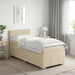 Pat boxspring cu saltea cu headboard Crem 90 x 200 cm Țesătură - WALTI WALTI